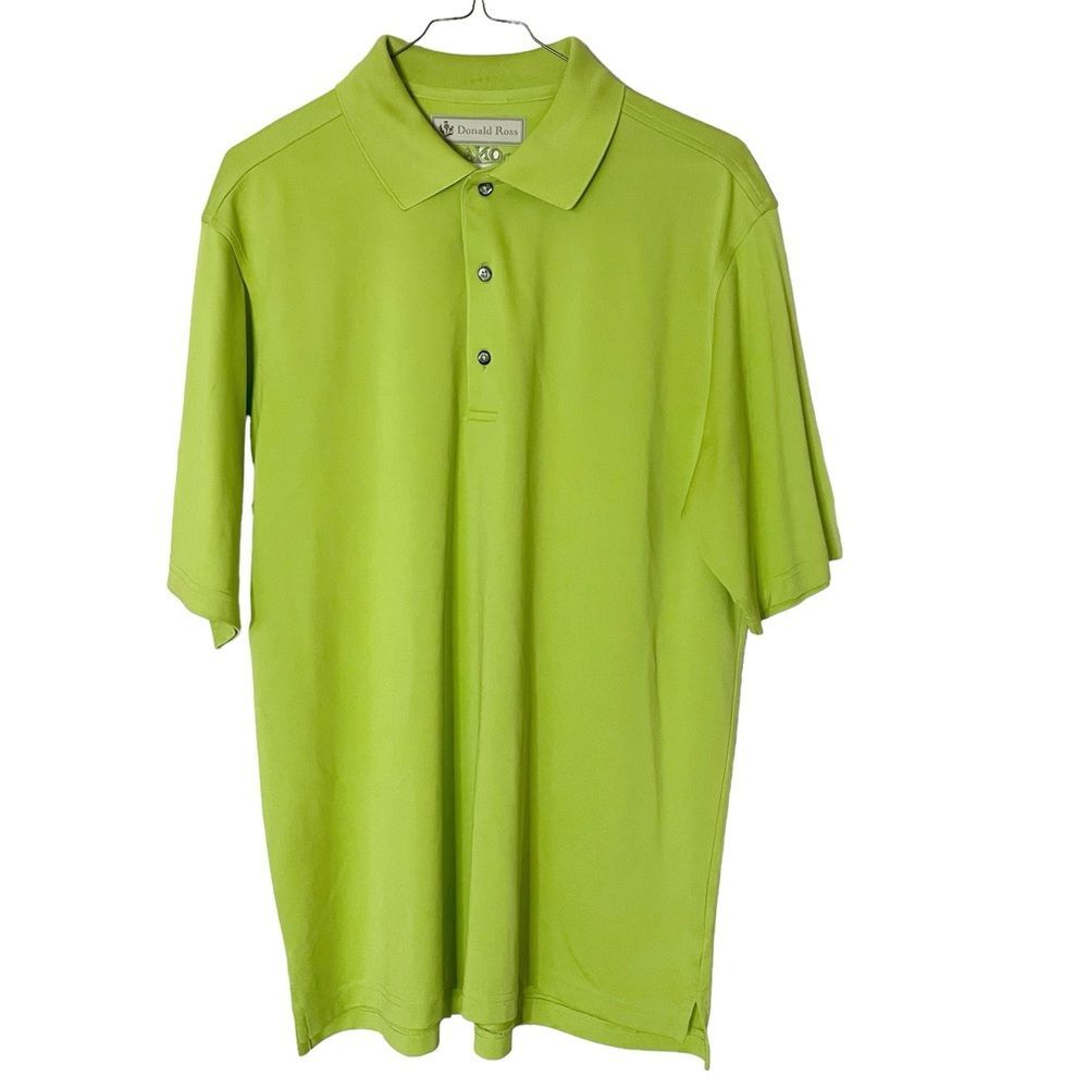 Donald Ross Sportswear Collared Logo'd Golf Casual Polo Men's Medium Green